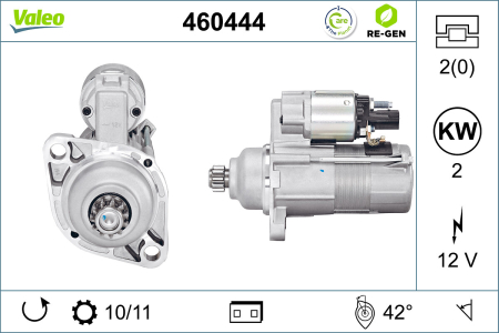 Alternatoare Electromotoare - Electromotor (12V, 2kW, reconditionat) potrivit AUDI A1, A3, Q3, TT; SEAT ALTEA, ALTEA XL, CORDOBA, IBIZA III, IBIZA IV, IBIZA IV SC, LEON, TOLEDO III; SKODA FABIA I 1.2-3.6 02.02-09.20