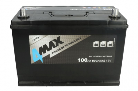 Acumulator 4MAX 12V 100Ah/800A (R+ borna standard) 305x175x227 B01 - flansa de montare 10.5 mm (pornire) [3]
