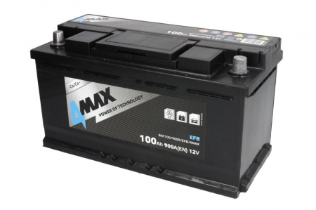 Electrice - Acumulator 4MAX 12V 100Ah/900A START&Ssuperior EFB (R+ borna standard) 353x175x190 B13 - flansa de montare 10.5 mm (efb/pornire)