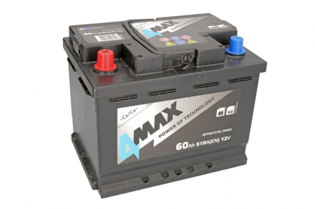 Acumulator 4MAX 12V 60Ah/510A (L+ borna standard) 242x175x190 B13 - flansa de montare 10.5 mm (pornire) [1]