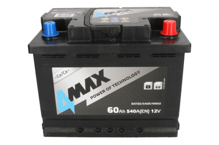 Acumulator 4MAX 12V 60Ah/540A (R+ borna standard) 242x175x190 B13 - flansa de montare 10.5 mm (pornire) [2]
