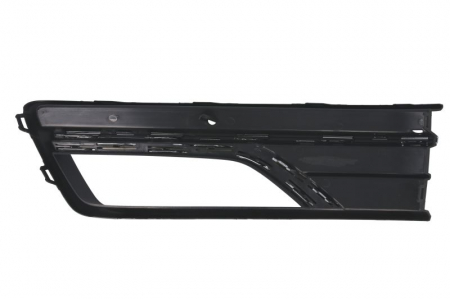 Element bara fata dreapta (cu dungă acoperită cu crom, cu orficii lampa ceata, plastic, negru/crom) potrivit VW PASSAT B7 FL USA 2016-2019 [1]