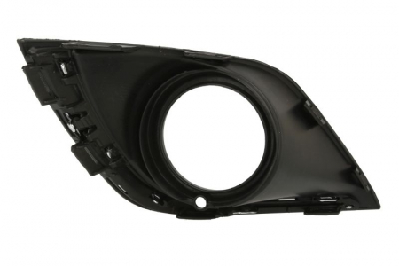 Element bara fata dreapta (cu dungi crom, cu orificii lampa, plastic, negru) potrivit MITSUBISHI OUTLANDER III 2015-2018 [1]