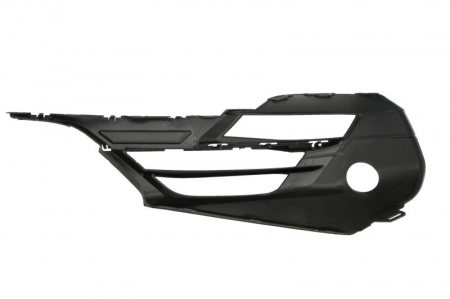 Element bara fata dreapta (cu dungi, cu orficii lampa ceata, cu orificii senzori parcare, plastic, negru) potrivit BMW 2 Active Tourer F45, F46 01.18- [1]