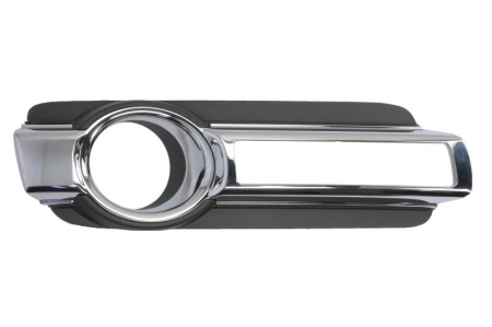 Elemente bara - Element bara fata dreapta (cu orficii lampa ceata, negru/crom) potrivit MITSUBISHI PAJERO IV FL 01.15-