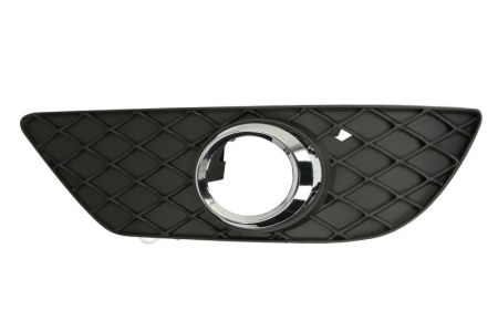 Element bara fata dreapta (cu rama, cu orficii lampa ceata, negru-mat/crom) potrivit MERCEDES C-KLASA W204 03.11-12.13 [0]