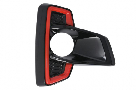Element bara fata dreapta (plastic, negru lucios/rosu) potrivit TOYOTA HILUX VIII 01.18-05.20 [0]