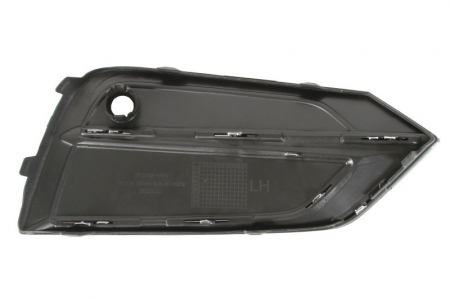 Element bara fata stanga (cu dungă acoperită cu crom, cu orificii senzori parcare, plastic, negru/crom) potrivit VOLVO XC60 II 03.17- [1]