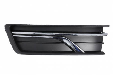 Elemente bara - Element bara fata stanga (cu dungă acoperită cu crom, plastic, negru/crom) potrivit VW PASSAT B7 FL USA 01.16-12.19