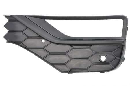 Element bara fata stanga (cu dungi negre, cu orficii lampa ceata, plastic, negru) potrivit VW AMAROK 2H 05.16-05.22 [0]