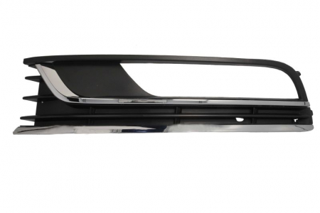 Elemente bara - Element bara fata stanga (cu orficii lampa ceata, negru/crom, COMFORTLINE) potrivit VW PASSAT B7 08.10-12.14