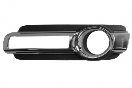 Elemente bara - Element bara fata stanga (cu orficii lampa ceata, negru/crom) potrivit MITSUBISHI PAJERO IV FL 01.15-