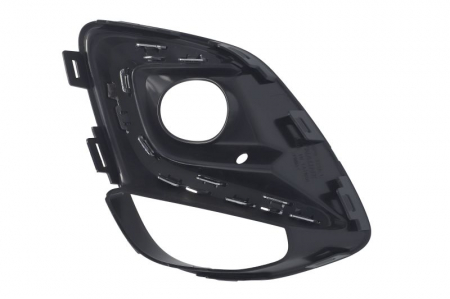 Element bara fata stanga (cu șipcă cromată, cu orficii lampa ceata, plastic, negru lucios) potrivit FORD PUMA 2 09.19- [1]