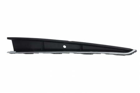 Element bara fata stanga (inferior, cu dungă acoperită cu crom, plastic, negru/crom) potrivit VW POLO VI AW 2017-2020 [0]