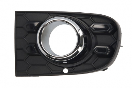 Elemente bara - Element bara Stanga (cu cadru, cu orificii lampa ceata, crom/negru) potrivit ABARTH 500 / 595 / 695, 500C / 595C / 695C; FIAT 500 05.16- 07.15-