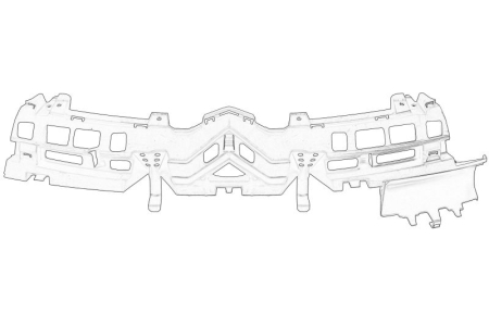 Grile - Element bara Fata/Superior potrivit CITROEN C4 PICASSO I 2006-2013 (suport bara)