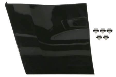 Ornamente - Element decorativ aripa fata Stanga (partea inferioara, negru lucios) potrivit LAND ROVER DEFENDER II dupa 2019