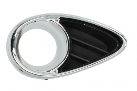 Elemente bara - Elemente bara fata Fata Dreapta cadru cromat, cu gauri pentru lampa de ceata, negru potrivit INFINITI FX, QX70 10.08- 03.08-