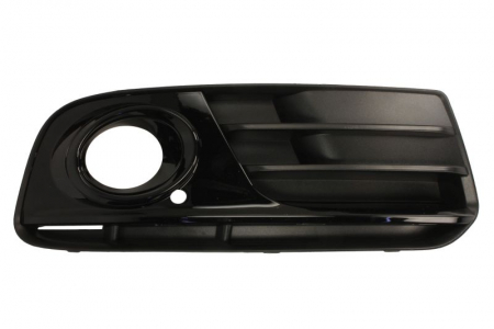 Elemente bara - Elemente bara fata Fata Dreapta cu gauri pentru lampa de ceata, plastic, negru lucios potrivit AUDI Q5 10.08-05.17 11.08-06.12