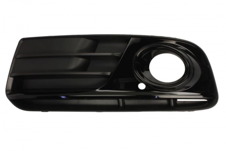 Elemente bara - Elemente bara fata Fata Stanga cu gauri pentru lampa de ceata, plastic, negru lucios potrivit AUDI Q5 10.08-05.17 11.08-06.12