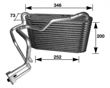 Evaporator aer conditionat potrivit AUDI 80 B4, CABRIOLET B3, COUPE B3 1.6-2.8 10.88-08.00 [2]