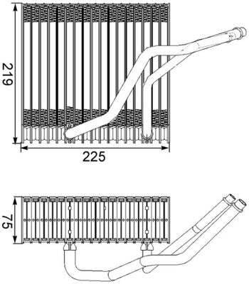 Evaporator aer conditionat potrivit AUDI A3, TT; SEAT LEON, TOLEDO II; SKODA OCTAVIA I; VW BORA, BORA I, GOLF IV, NEW BEETLE 1.4-3.2 09.96-12.13