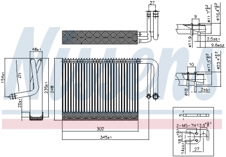 Evaporator aer conditionat potrivit BMW 5 (F10), 5 (F11), 5 GRAN TURISMO (F07), 6 (F12), 6 (F13), 6 GRAN COUPE (F06), 7 (F01, F02, F03, F04); ROLLS-ROYCE DAWN, GHOST I, WRAITH 1.6-6.6 02.08- [2]