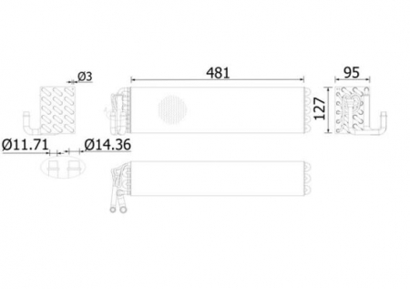 Evaporizator - Evaporator aer conditionat potrivit FENDT 231 GT, 231 GT TOOL CARRIER, 310 FARMER, 310 LSA FARMER, 310 LSE FARMER, 310 VARIO 2WD, 310 VARIO 4WD, 311 FARMER, 311 LSA FARMER, 311 LSE FARMER