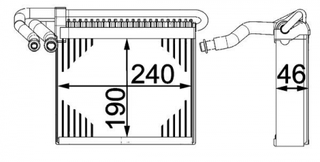 Evaporizator - Evaporator aer conditionat potrivit FORD C-MAX II, FOCUS III, FOCUS III/HATCHBACK, FOCUS III/KOMBI, GRAND C-MAX, TOURNEO CONNECT V408 NADWOZIE WIELKO, TRANSIT CONNECT 1.0-Electric dupa 2010