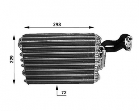 Evaporizator - Evaporator aer conditionat potrivit MERCEDES 124 (A124), 124 (C124), 124 T-MODEL (S124), 124 (W124), E (A124), E (C124), E T-MODEL (S124), E (W124) M102.922-OM606.910