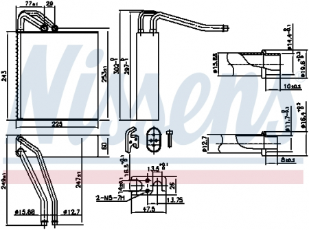 Evaporator aer conditionat potrivit MERCEDES A (W169), B SPORTS TOURER (W245) 1.5-Electric 09.04-06.12 [0]