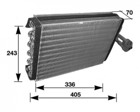 Evaporator aer conditionat potrivit MERCEDES C T-MODEL (S202), C (W202), CLK (A208), CLK (C208) M104.941-OM611.960