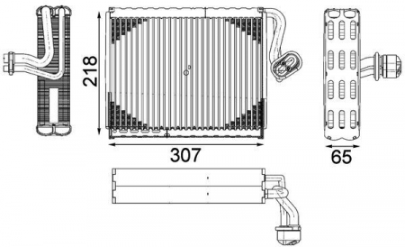 Evaporator aer conditionat potrivit MERCEDES S (C216), S (W221, V221) M156.984-OM651.961 [1]