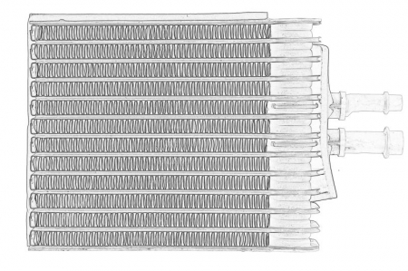 Evaporator aer conditionat potrivit SEAT ALHAMBRA; VW CALIFORNIA T5 CAMPER, CALIFORNIA T6 CAMPER, MULTIVAN T5, MULTIVAN T6, SHARAN, TRANSPORTER T5, TRANSPORTER T6 1.4-Electric 2003-2024 [1]