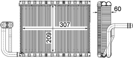 Evaporator sistem climatizare potrivit BMW 5 (F10), 5 (F11), 5 GRAN TURISMO (F07), 6 (F12), 6 (F13), 6 GRAN COUPE (F06), 7 (F01, F02, F03, F04) 1.6-6.0 2008-2018 [1]