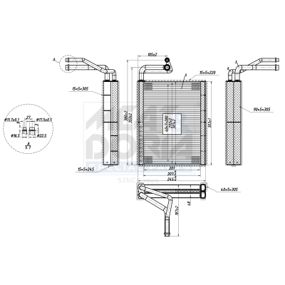 Evaporator sistem climatizare potrivit BMW 5 (G30, F90), 5 (G31), 6 GRAN TURISMO (G32), 7 (G11, G12), 8 (G14, F91), 8 (G15, F92), 8 GRAN COUPE (G16, F93), X5 (G05), X5 (G05 1.6-6.6 dupa 2015 [1]