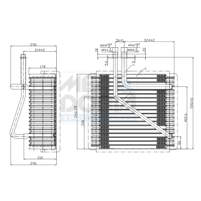 Evaporator sistem climatizare potrivit FORD GALAXY I, GALAXY MK I; SEAT ALHAMBRA; VW SHARAN 1.8-2.8 1995-2010 [1]