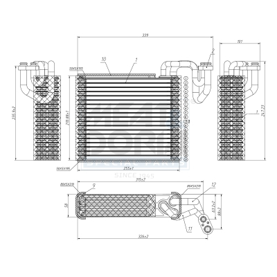 Evaporator sistem climatizare potrivit HONDA CIVIC VII, CIVIC VIII 1.3H-2.0 dupa 2000 [1]
