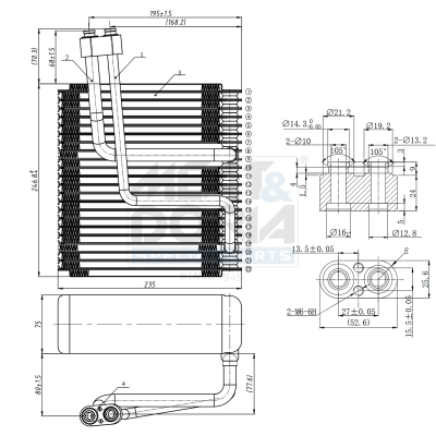 Evaporator sistem climatizare potrivit KIA SORENTO I 2.4-3.5 2002-2011 [1]
