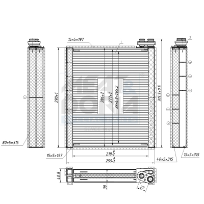 Evaporator sistem climatizare potrivit LEXUS GX; TOYOTA LAND CRUISER PRADO 2.7-4.7 2001-2010 [1]