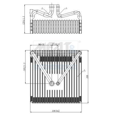 Evaporator sistem climatizare potrivit OPEL MERIVA A 1.3D-1.8 2003-2010 [1]