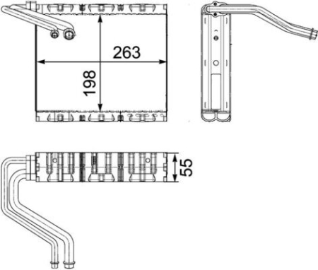 Evaporator sistem climatizare potrivit VOLVO S60 II, S80 II, V60 I, V60 II, V70 III, XC60 I, XC70 II; LAND ROVER DISCOVERY SPORT, FREELANDER 2, RANGE ROVER EVOQUE 1.5-4.4 dupa 2006 [1]