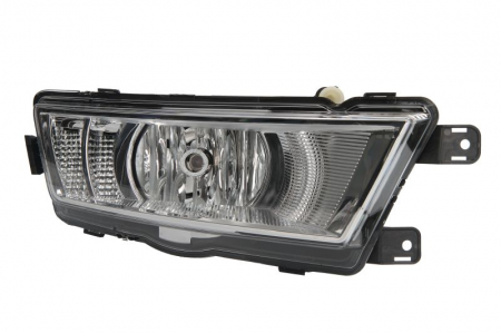 Lumini de zi - Far ceata Dreapta (H8/LED, cromat; cu lumini de zi) potrivit SKODA RAPID 07.12-12.18