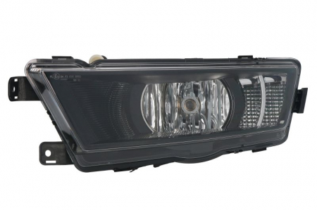 Lumini de zi - Far ceata Stanga (H8/LED, cu lumini de zi; negru) potrivit SKODA RAPID 05.15-12.18