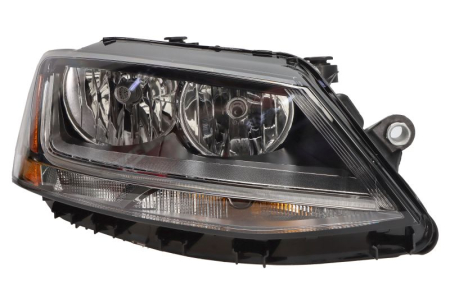 Iluminat auto - Far Dreapta 2*H7/LED, manual, culoare semnalizator: portocaliu potrivit VW JETTA IV 2014-2018