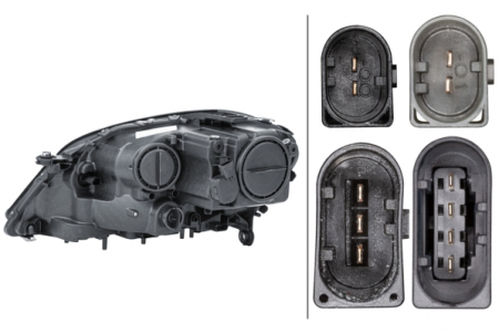 Far dreapta (2*H7, reglaj electric, cu motoras) MERCEDES Clasa M 2005-2008 [1]