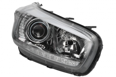 Faruri - Far Dreapta potrivit KIA CEE'D 2012-2012 (3*H7/LED/PY21W, electric, cu motor, lumini de zi, culoare insert: negru)