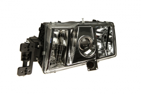 Iluminat auto - Far dreapta (4*H7/PY21W/W5W, reglaj electric fara motor, soclu rotund, insertii crom, Semnalizator transparent) VOLVO FH 16, FM 9 dupa 2001