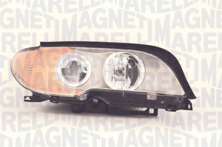 Far Dreapta (bi-xenon, D2S/H7/WY21W, automat, cu motor, culoare insert: titan, culoare semnalizator: galben) potrivit BMW 3 (E46)