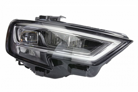 Far dreapta (cu motoras, FULL LED, fundal negru) AUDI A3 dupa 2016 Iluminat auto - Far dreapta (cu motoras, FULL LED, fundal negru) AUDI A3 dupa 2016